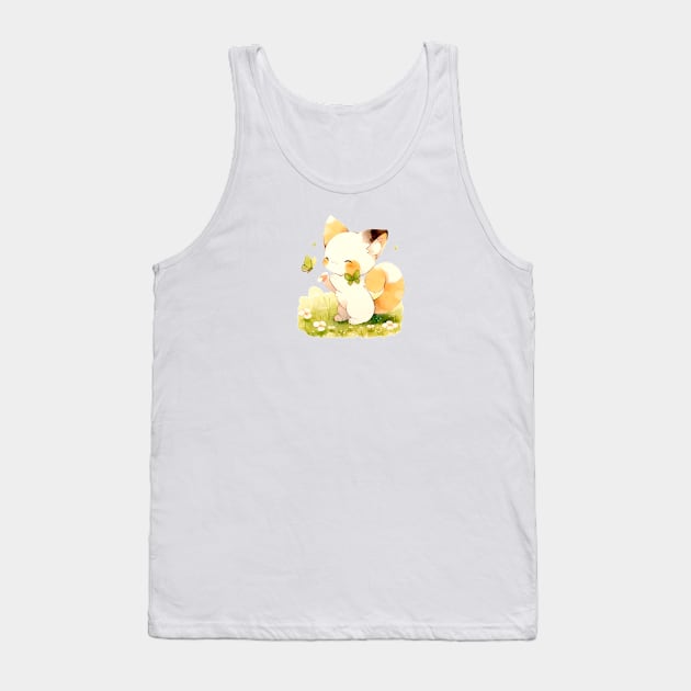 Kawaii Garden Kitty #1 Tank Top by Butterfly Venom